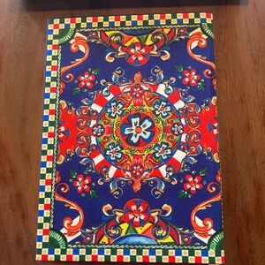 Dolce & Gabbana Multicolor Polyester Carretto Siciliano Print Notebook